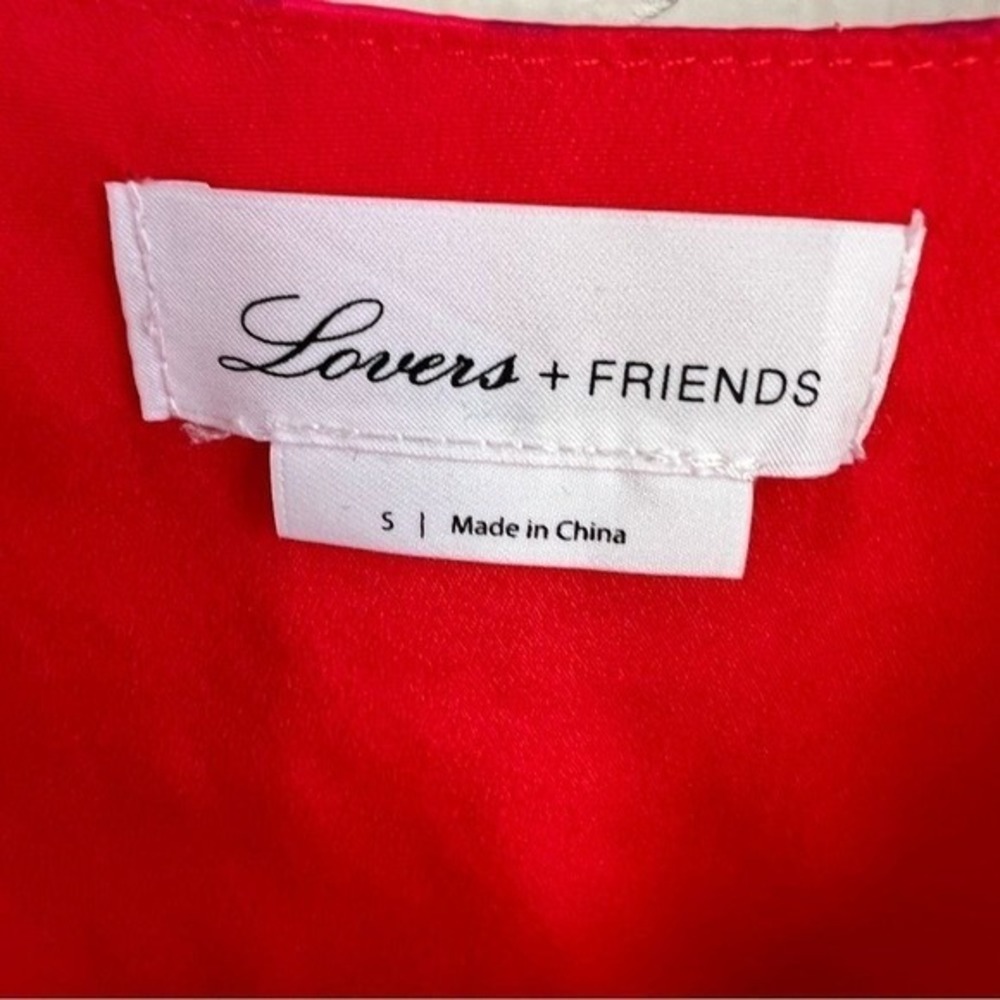 Lovers + Friends Red Striped Silky Bodysuit Small Adjustable Straps - Picture 4 of 13